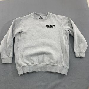 Mersiv Sweatshirt Mens 2XL Gray Out of Bounds Crewneck Fleece Graphic Pullover